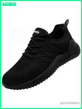 Steel Toe Work Sneakers Slip Resistant Puncture Proof Cushioned Safety Shoes